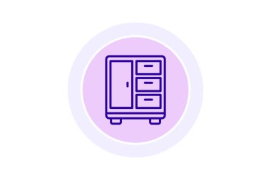 İlaç Kabinesi renk çemberi simgesi, vektör, piksel mükemmel, illüstratör dosyası