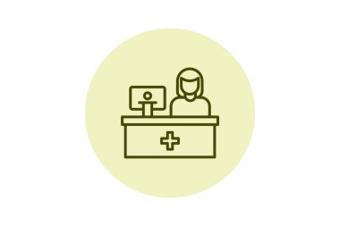 Eczane Sayacı beşgen, vektör, piksel mükemmel, illüstratör dosyası