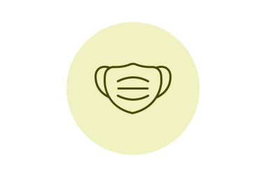 Maske beşgeni, vektör, piksel mükemmel, illüstratör dosyası