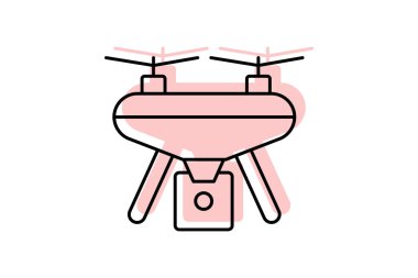 Video arkaplan renk gölge ince çizgi simgesi, vektör, piksel mükemmel, illüstratör dosyası