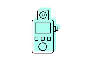 Işık Ölçeği renk gölge ince çizgi simgesi, vektör, piksel mükemmel, illüstratör dosyası