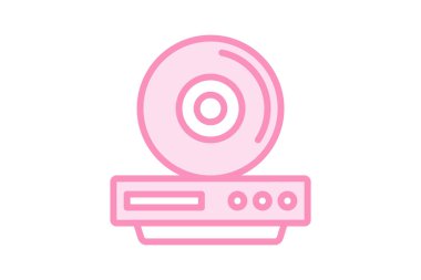 Dvd Case duotone satır simgesi, vektör, piksel mükemmel, illüstratör dosyası