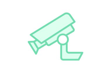 CCTV Kamera duotone satır simgesi, vektör, piksel mükemmel, illüstratör dosyası