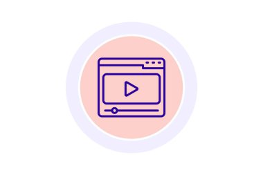 Video renk çemberi simgesi, vektör, piksel mükemmel, illüstratör dosyası