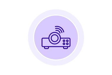 Projektör renk çemberi simgesi, vektör, piksel mükemmel, illüstratör dosyası