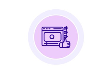 Video renk çemberi simgesi, vektör, piksel mükemmel, illüstratör dosyasını sever