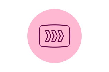 Hızlı İleri Düğme pentaglow, vektör, piksel mükemmel, illüstratör dosyası