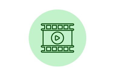 Film makarası pentaglow, vektör, piksel mükemmel, illüstratör dosyası