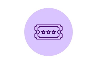 Sinema Bilet Pentaglow, vektör, piksel mükemmel, illüstratör dosyası