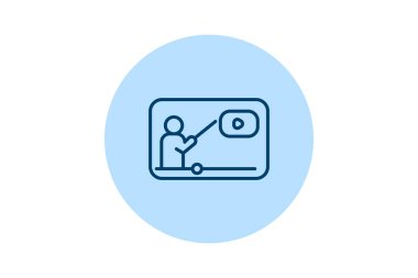 Video Öğretim beşgeni, vektör, piksel mükemmel, illüstratör dosyası