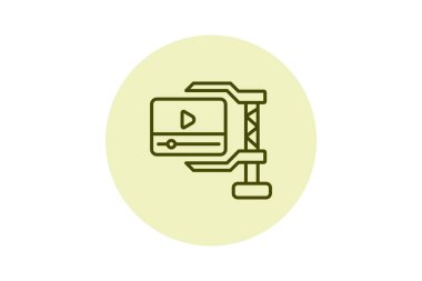 Video sıkıştırma pentaglow, vektör, piksel mükemmel, illüstratör dosyası