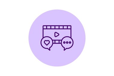 Video Bağlantı beşgeni, vektör, piksel mükemmel, illüstratör dosyası