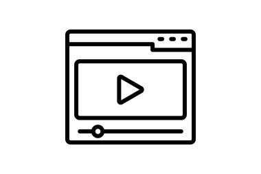 Görüntü çizgisi simgesi, vektör, piksel mükemmel, illüstratör dosyası