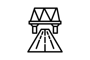Köprü çizgi simgesi, vektör, piksel mükemmel, illüstratör dosyası