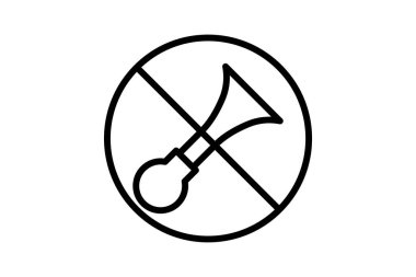 Blow Horn çizgi simgesi, vektör, piksel mükemmel, illüstratör dosyası yok