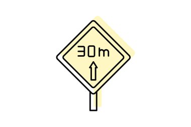 En düşük Uzaklık Renk İnce Çizgisi simgesi, vektör, piksel mükemmel, illüstratör dosyası