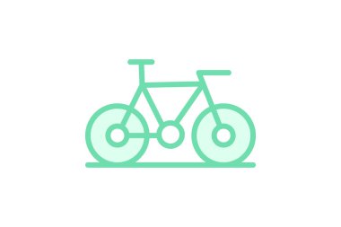 Bisiklet duoton çizgi simgesi, vektör, piksel mükemmel, illüstratör dosyası