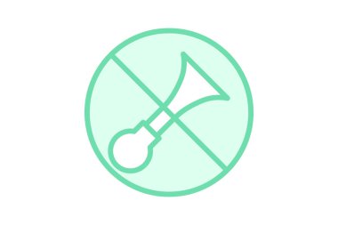 Blow Horn duotone çizgi simgesi, vektör, piksel mükemmel, illüstratör dosyası yok