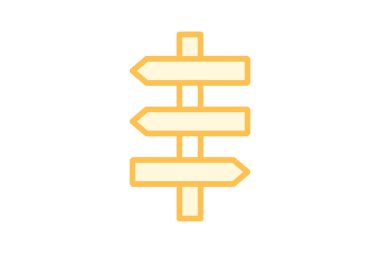 Sokak İşareti duoton çizgi simgesi, vektör, piksel mükemmel, illüstratör dosyası