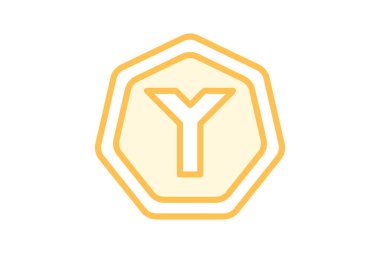 Y - Junction İmza duotone çizgi simgesi, vektör, piksel mükemmel, illüstratör dosyası