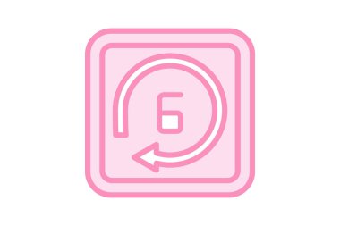 İkili çizgi simgesi, vektör, piksel mükemmel, illüstratör dosyası etrafında dön