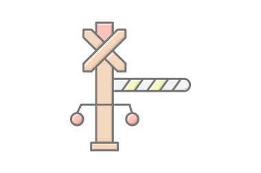 Düzey Çapraz çizgi renk simgesi, vektör, piksel mükemmel, illüstratör dosyası