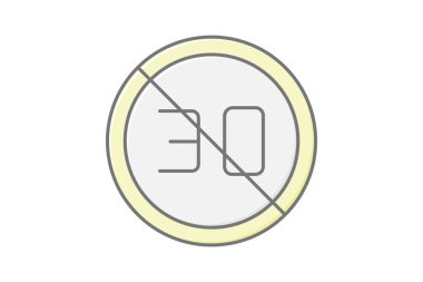 Hız Sınırı İmzalama Çizgisel renk simgesi, vektör, piksel mükemmel, illüstratör dosyası