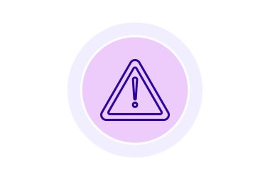 Uyarı işareti renk çemberi simgesi, vektör, piksel mükemmel, illüstratör dosyası