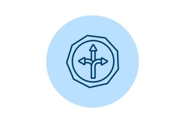 Alternatif Yol İşareti Pentaglow, vektör, piksel mükemmel, illüstratör dosyası