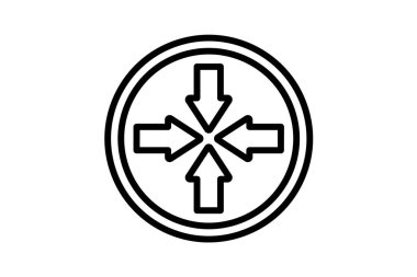 Okun satır simgesini küçült, vektör, piksel mükemmel, illüstratör dosyası