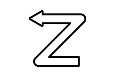 Zigzag çizgi simgesi, vektör, piksel mükemmel, illüstratör dosyası