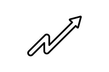 Pazarlama Oku satır simgesi, vektör, piksel mükemmel, illüstratör dosyası