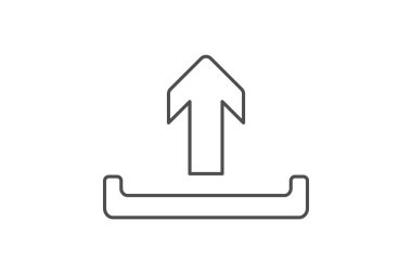 Ok ince çizgi simgesi, vektör, piksel mükemmel, illüstratör dosyası gönder