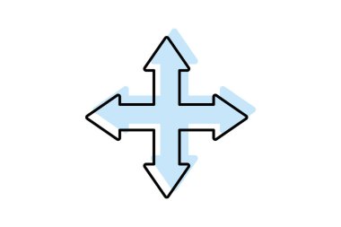 Serbest Renk Gölgesi İnce Çizgisi simgesi, vektör, piksel mükemmel, illüstratör dosyası