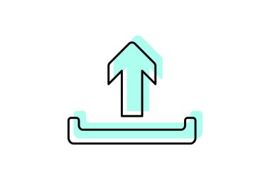 Ok renk gölge ince çizgi simgesi, vektör, piksel mükemmel, illüstratör dosyası gönder