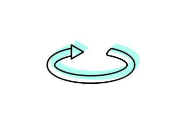 Dönen renk gölge ince çizgi simgesi, vektör, piksel mükemmel, illüstratör dosyası