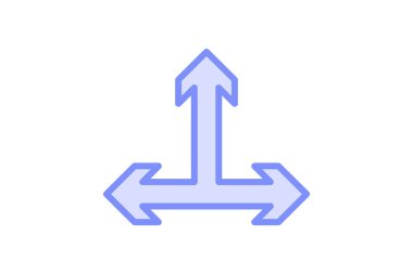 Üçlü Ok duoton çizgi simgesi, vektör, piksel mükemmel, illüstratör dosyası