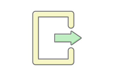 Serbest Çıkış Oku çizgi simgesi, vektör, piksel mükemmel, illüstratör dosyası