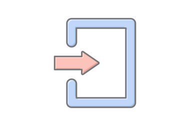 Serbest giriş lineal renk simgesi, vektör, piksel mükemmel, illüstratör dosyası