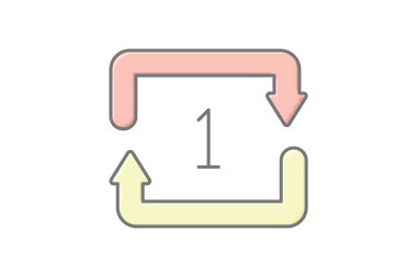 Tekrarla Bir Zamanlar doğrusal renk simgesi, vektör, piksel mükemmel, illüstratör dosyası