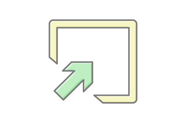 Çizgi renk simgesini büyüt, vektör, piksel mükemmel, illüstratör dosyası