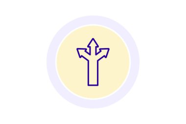 Üç Ok renk çemberi simgesi, vektör, piksel mükemmel, illüstratör dosyası