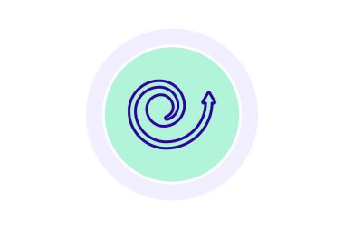 Spiral Arrow renk çemberi simgesi, vektör, piksel mükemmel, illüstratör dosyası