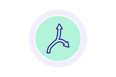 Düz Ok renk çemberi simgesi, vektör, piksel mükemmel, illüstratör dosyası