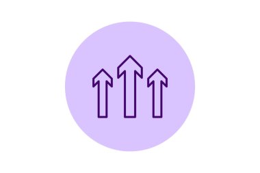 Üç Yukarı Ok beşgeni, vektör, piksel mükemmel, illüstratör dosyası