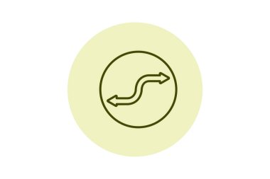 Eğri Ok pentaglow, vektör, piksel mükemmel, illüstratör dosyası