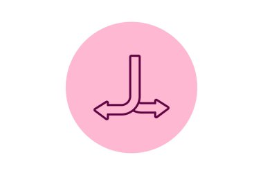 Çift Yönlü Ok beşgeni, vektör, piksel mükemmel, illüstratör dosyası