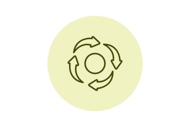 Çember Ok beşgeni, vektör, piksel mükemmel, illüstratör dosyası