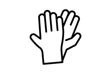 Çak Beş El çizgi simgesi, vektör, piksel mükemmel, illüstratör dosyası