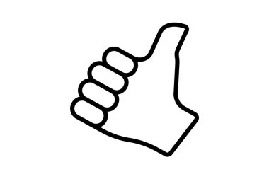 Otostop çizgisi simgesi, vektör, piksel mükemmel, illüstratör dosyası